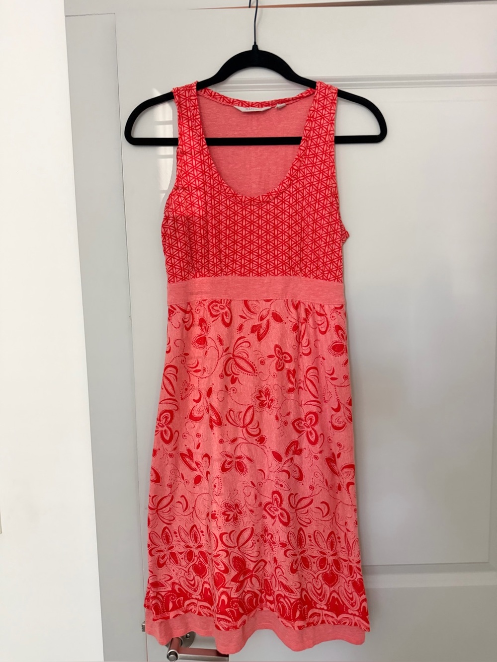 Athleta Pink & Coral Patterned Tank Dress